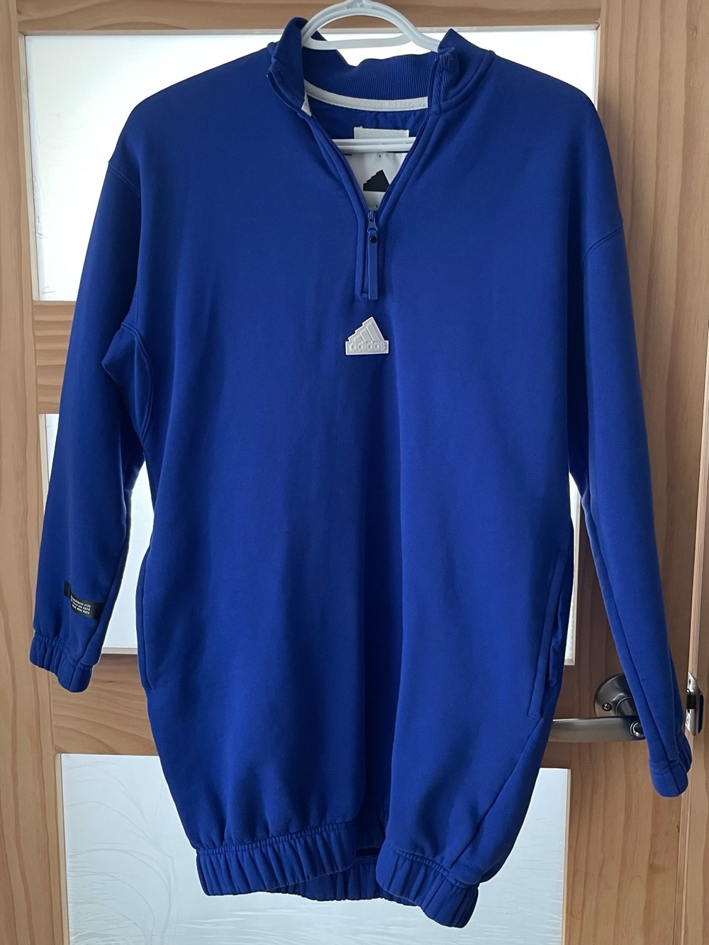 adidas women’s Royal Blue Half-Zip Pullover Sweatshirt
